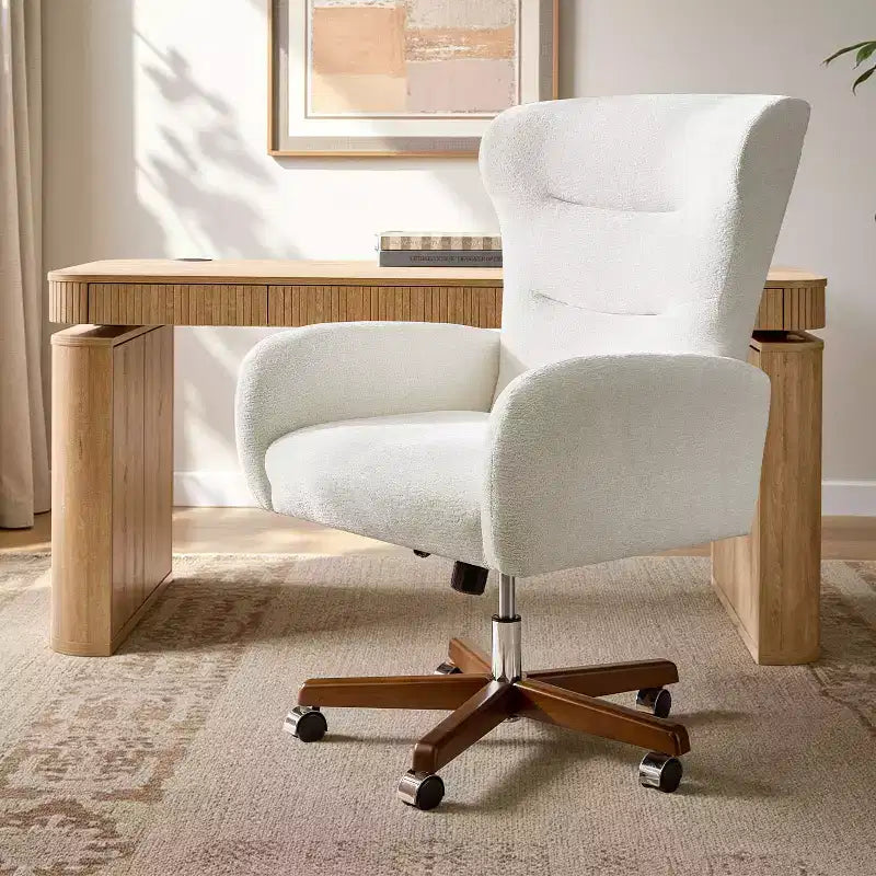 Chaise de bureau Jocelyn avec hauteur réglable et accoudoirs courbés|HULALA HOME