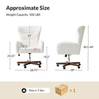 Chaise de bureau Jocelyn avec hauteur réglable et accoudoirs courbés|HULALA HOME