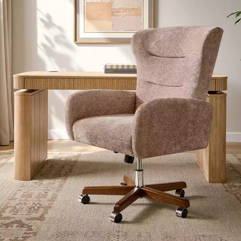 Chaise de bureau Jocelyn avec hauteur réglable et accoudoirs courbés|HULALA HOME