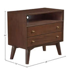 Table de nuit Flynn grande, noyer