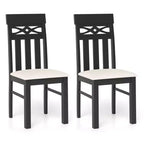 Costway Dining Chairs Set of 2/4, High Back Dining Room Chairs with Padded Seat for Kitchen