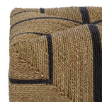 Repose-pieds Liatasha en jonc de mer tressé - CWK2023 - Naturel/Noir - Safavieh Couture