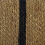 Repose-pieds Liatasha en jonc de mer tressé - CWK2023 - Naturel/Noir - Safavieh Couture