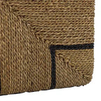 Repose-pieds Liatasha en jonc de mer tressé - CWK2023 - Naturel/Noir - Safavieh Couture