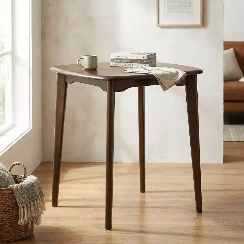 Table de comptoir carrée moderne en bois d'hévéa Lukas par Christopher Knight Home avec bord incurvé