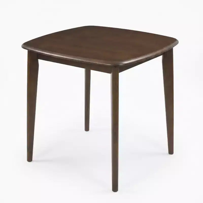 Table de comptoir carrée moderne en bois d'hévéa Lukas par Christopher Knight Home avec bord incurvé
