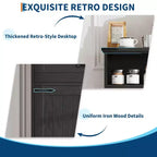 Ensemble de 2 placards de rangement pour salle de bain, Organisateur de style ferme pour salle de bain, cuisine, salon, entrée