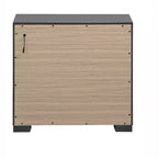 Table de chevet Passion Furniture Wave Wengé 2 tiroirs, 28 po l.