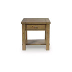 Signature Design by Ashley Vandenmore - Table d'appoint rectangulaire avec tiroir et étagère inférieure, finition marron moyen