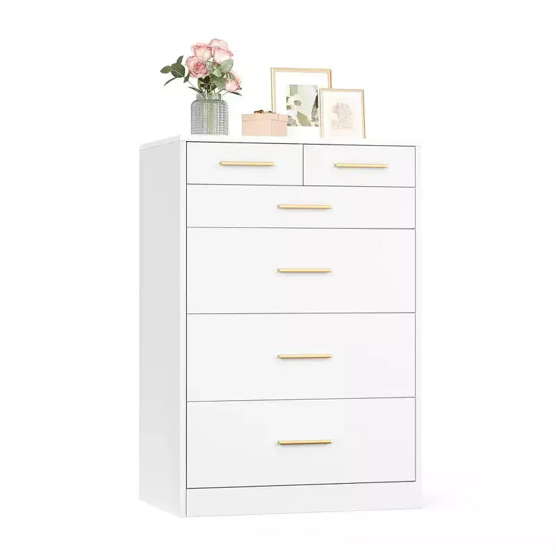 VASAGLE Collection Custos - Commode de chambre, Meuble de rangement pour dressing, Style moderne, Meuble TV pour salon, 6 tiroirs