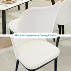 Ensemble de chaises de salle à manger modernes en tissu, chaises rembourrées avec pieds en bois, pour salle à manger et salon