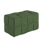 GDFStudio Valerie Pouf rectangulaire en velours côtelé tissé