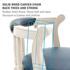 Tabourets de bar pivotants à 360 degrés en bois massif, hauteur d'assise 75 cm, en cuir