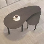 Table basse moderne Ora Maison avec pieds en bois massif et rallonge coulissante pour salon