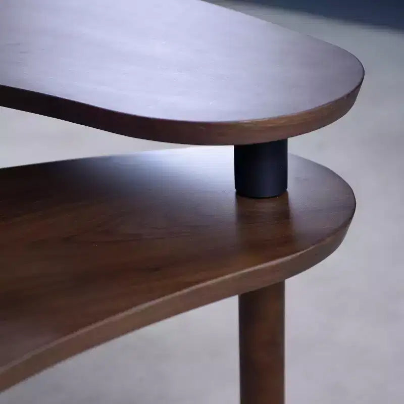 Table basse moderne Ora Maison avec pieds en bois massif et rallonge coulissante pour salon