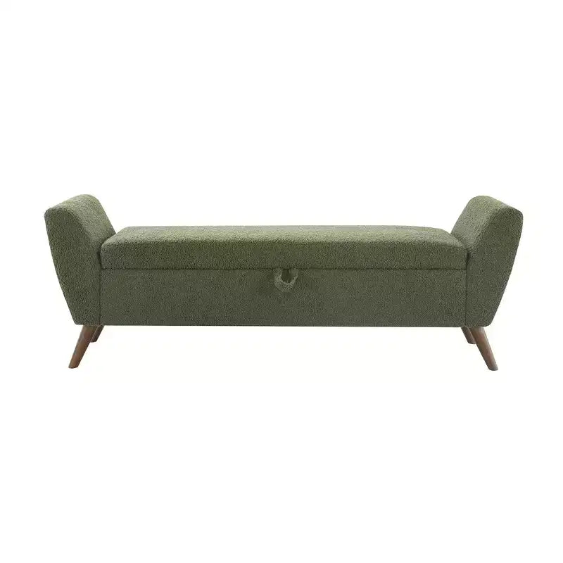 Banc de rangement capitonné GDFStudio Rupert Modern de 152 cm avec compartiment caché