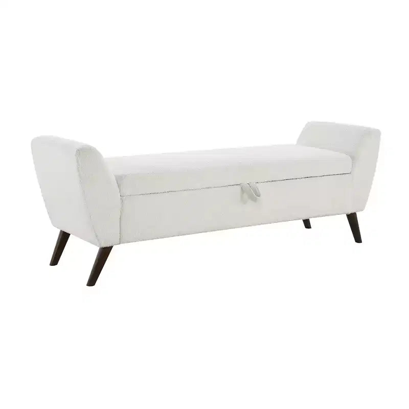 Banc de rangement capitonné GDFStudio Rupert Modern de 152 cm avec compartiment caché