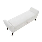 Banc de rangement capitonné GDFStudio Rupert Modern de 152 cm avec compartiment caché