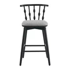 Tabourets de bar ModernLuxe (lot de 2/4), tabourets de comptoir à dossier en fuseau de style Mid-Century avec siège rembourré, tabourets de cuisine modernes pour îlot central