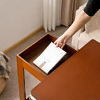 Bureau pliable en bambou GDFStudio Alarice avec rangement mobile