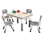 Table et 4 chaises ajustables pour enfants – Bureau multi-activités antidérapant et résistant aux graffitis pour [activités] – Âges
