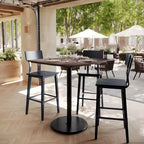 Plateau de table Flash Furniture Acadia avec technologie HPL TopGuard et base hauteur bar