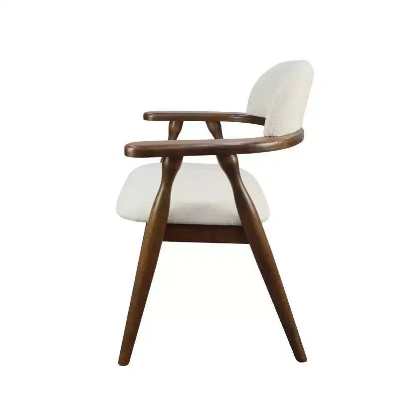 Christopher Knight Home Cedric Chaises de salle à manger rembourrées en bois d'hévéa de style fermier avec dossier incurvé (lot de 2)