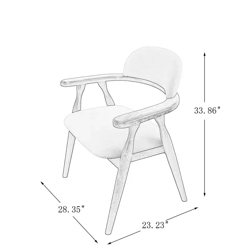 Christopher Knight Home Cedric Chaises de salle à manger rembourrées en bois d'hévéa de style fermier avec dossier incurvé (lot de 2)
