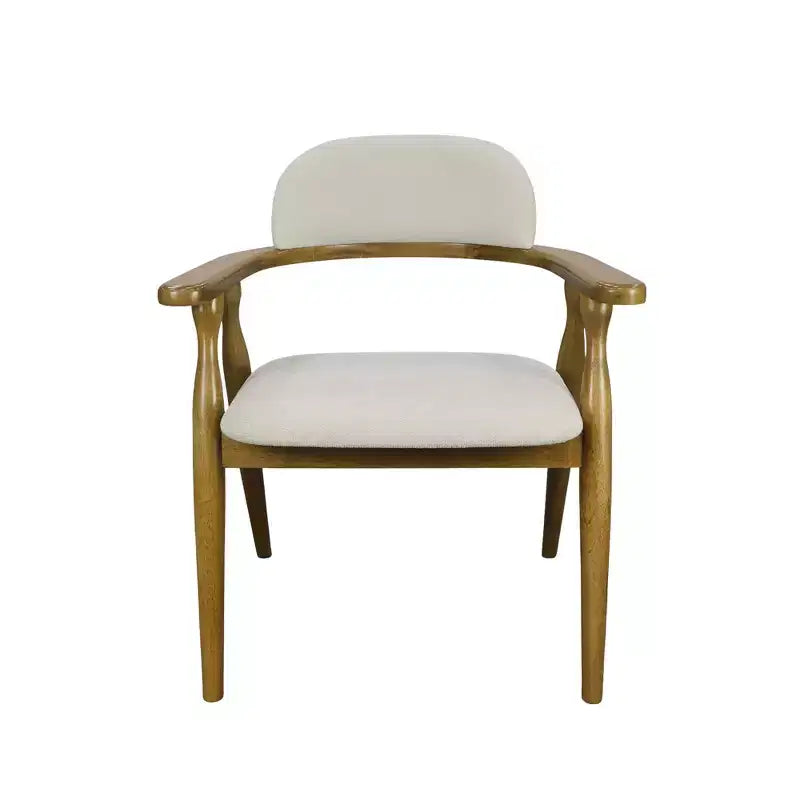 Christopher Knight Home Cedric Chaises de salle à manger rembourrées en bois d'hévéa de style fermier avec dossier incurvé (lot de 2)