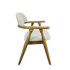 Christopher Knight Home Cedric Chaises de salle à manger rembourrées en bois d'hévéa de style fermier avec dossier incurvé (lot de 2)