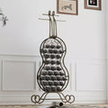 Cello Shape Wine Bakers Rack, 32-Bottle Freestanding Wine Rack With Storage Bottle, Wine Storage For Liquor And Wine, Organizer For Kitchen