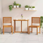 vidaXL Salon de jardin en acacia massif et polyester Naturel