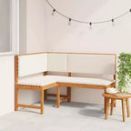 vidaXL Salon de jardin en acacia massif et polyester Naturel