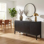 Christopher Knight Home Andy buffet moderne à 4 portes de 150 cm avec pieds en bois d'hévéa