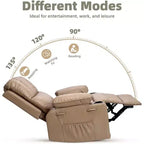 Fauteuil inclinable manuel en cuir surdimensionné, siège inclinable classique avec soutien lombaire et accoudoirs, pour salon, chambre à coucher, chambre de bébé, fauteuil de cinéma maison