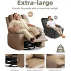 Fauteuil inclinable manuel en cuir surdimensionné, siège inclinable classique avec soutien lombaire et accoudoirs, pour salon, chambre à coucher, chambre de bébé, fauteuil de cinéma maison