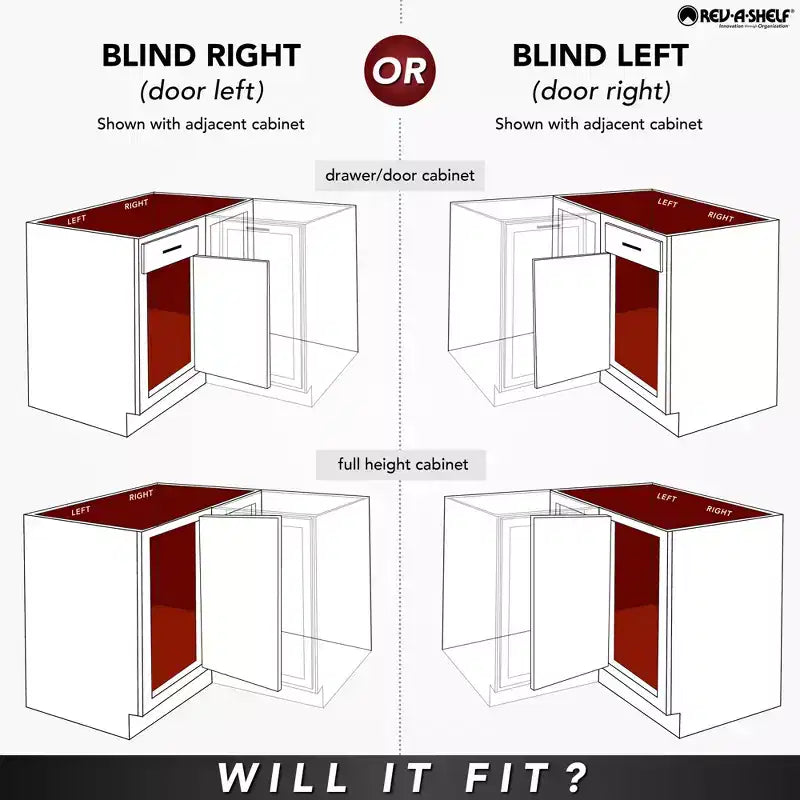 Rev-A-Shelf Chrome Deux Niveaux, Organisateur en Fil Métallique pour Meuble d'Angle Mort de 15 po, Optimiseur de Rangement avec 4 Étagères, 5PSP-15-CR