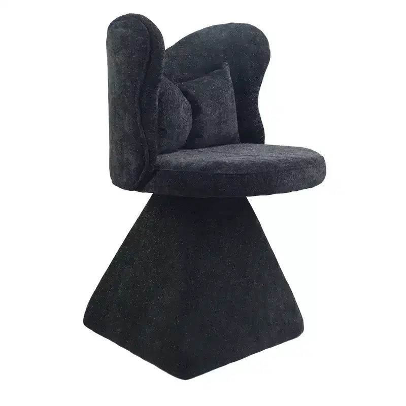 Chaise de vanité élégante Whisen avec dossier papillon, Chaise de coiffeuse moderne, Tabouret de maquillage, Chaise pivotante d'appoint, Chaises de salle à manger
