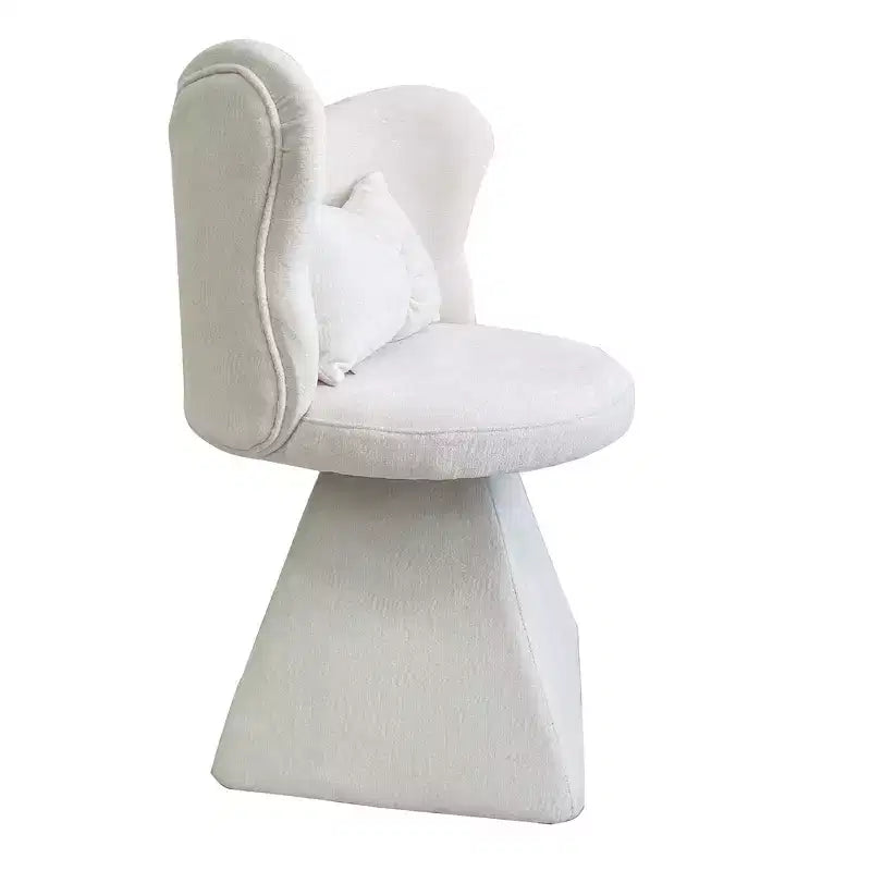 Chaise de vanité élégante Whisen avec dossier papillon, Chaise de coiffeuse moderne, Tabouret de maquillage, Chaise pivotante d'appoint, Chaises de salle à manger