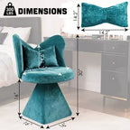 Chaise de vanité élégante Whisen avec dossier papillon, Chaise de coiffeuse moderne, Tabouret de maquillage, Chaise pivotante d'appoint, Chaises de salle à manger