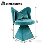 Chaise de vanité élégante Whisen avec dossier papillon, Chaise de coiffeuse moderne, Tabouret de maquillage, Chaise pivotante d'appoint, Chaises de salle à manger