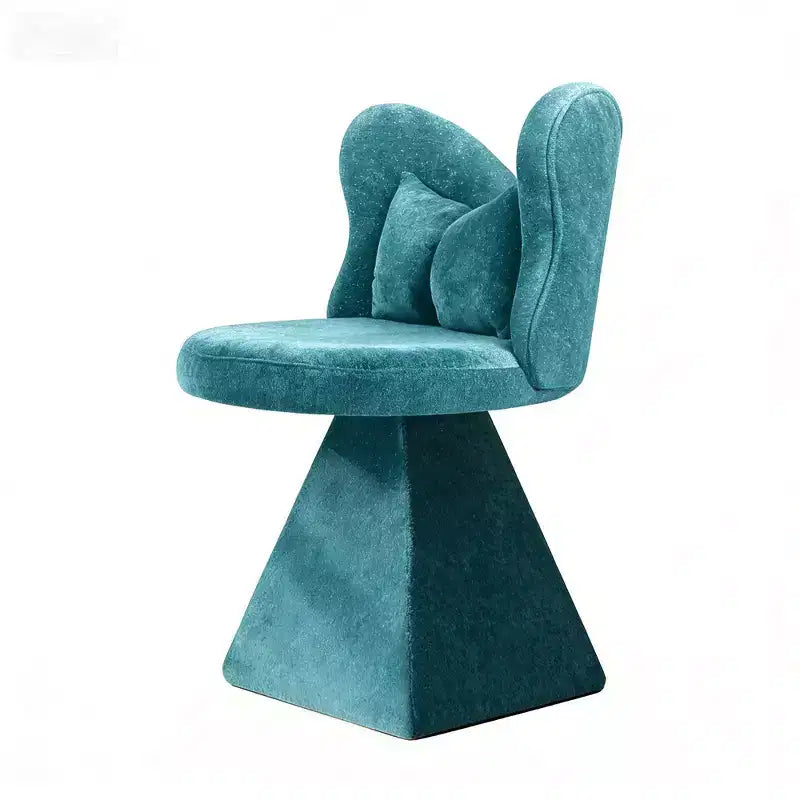 Chaise de vanité élégante Whisen avec dossier papillon, Chaise de coiffeuse moderne, Tabouret de maquillage, Chaise pivotante d'appoint, Chaises de salle à manger