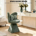 Chaise de vanité élégante Whisen avec dossier papillon, Chaise de coiffeuse moderne, Tabouret de maquillage, Chaise pivotante d'appoint, Chaises de salle à manger