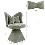 Chaise de vanité élégante Whisen avec dossier papillon, Chaise de coiffeuse moderne, Tabouret de maquillage, Chaise pivotante d'appoint, Chaises de salle à manger