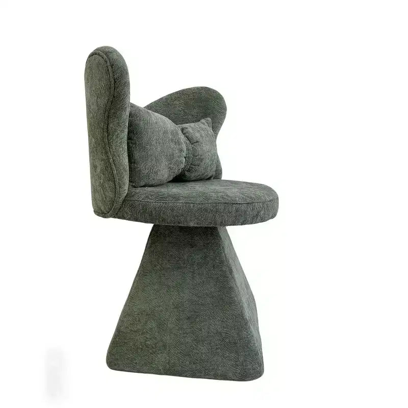 Chaise de vanité élégante Whisen avec dossier papillon, Chaise de coiffeuse moderne, Tabouret de maquillage, Chaise pivotante d'appoint, Chaises de salle à manger