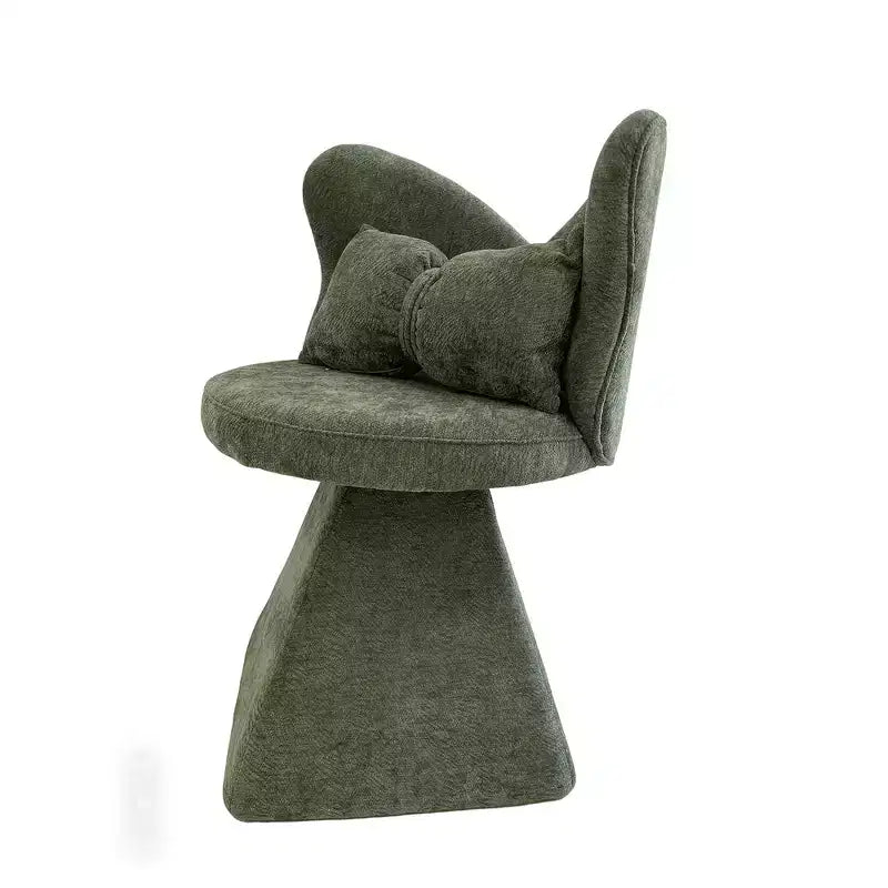 Chaise de vanité élégante Whisen avec dossier papillon, Chaise de coiffeuse moderne, Tabouret de maquillage, Chaise pivotante d'appoint, Chaises de salle à manger
