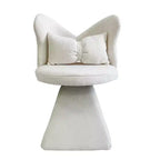 Chaise de vanité élégante Whisen avec dossier papillon, Chaise de coiffeuse moderne, Tabouret de maquillage, Chaise pivotante d'appoint, Chaises de salle à manger