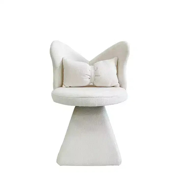 Chaise de vanité élégante Whisen avec dossier papillon, Chaise de coiffeuse moderne, Tabouret de maquillage, Chaise pivotante d'appoint, Chaises de salle à manger