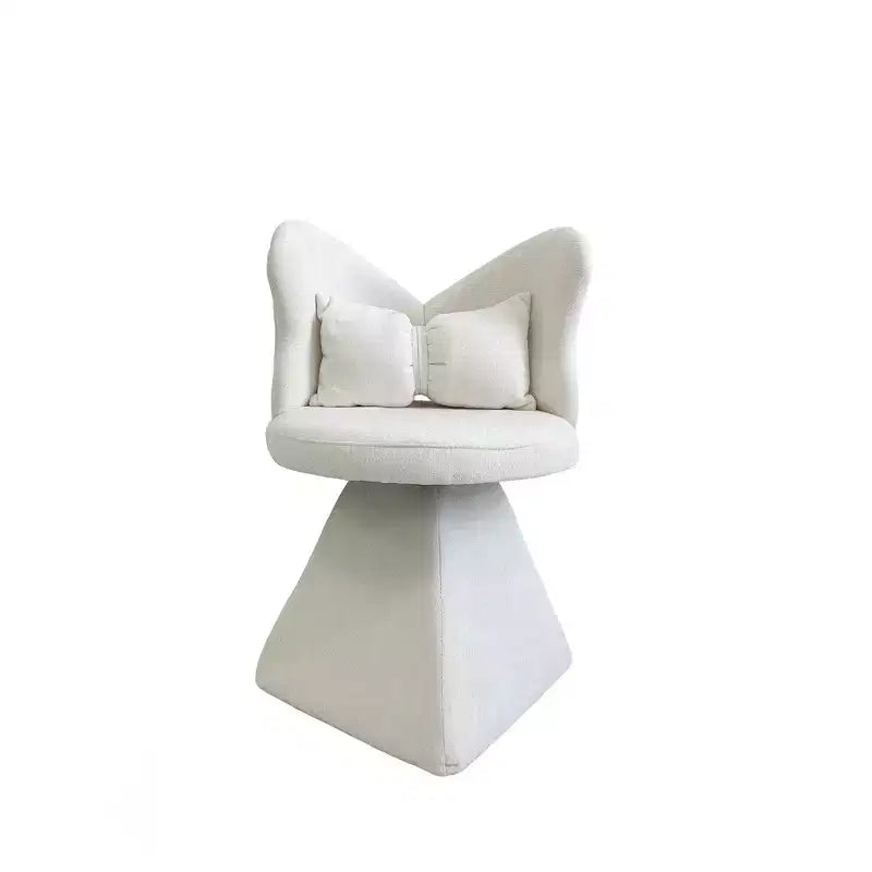 Chaise de vanité élégante Whisen avec dossier papillon, Chaise de coiffeuse moderne, Tabouret de maquillage, Chaise pivotante d'appoint, Chaises de salle à manger