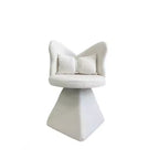 Chaise de vanité élégante Whisen avec dossier papillon, Chaise de coiffeuse moderne, Tabouret de maquillage, Chaise pivotante d'appoint, Chaises de salle à manger